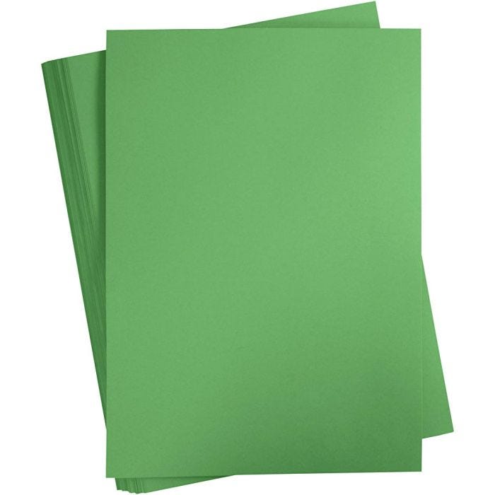Card, A2, sheet 420x594 mm, 180 g, grass green, 100 sheet/ 1 pack