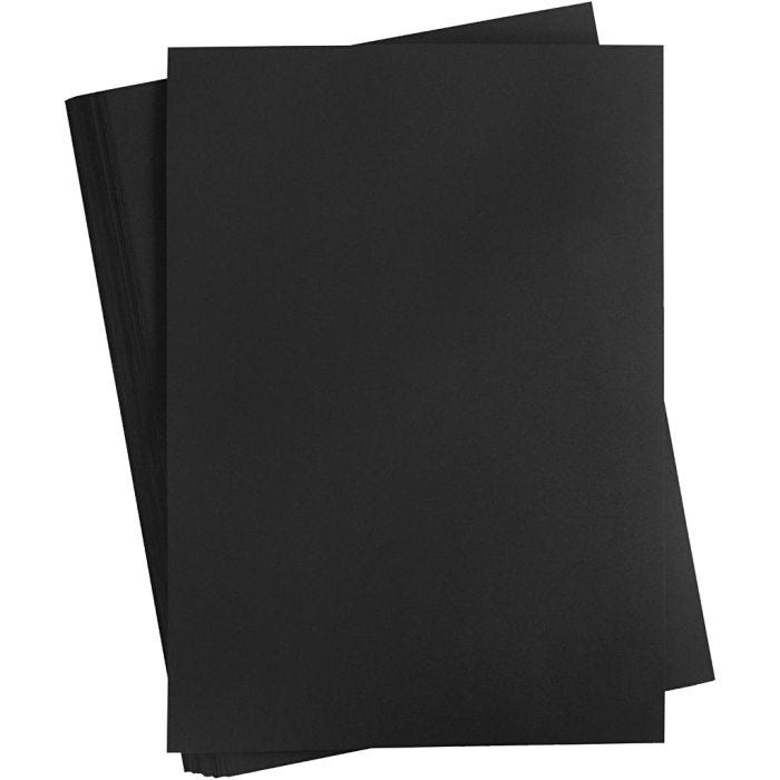 Card, A2, sheet 420x594 mm, 180 g, black, 100sheet/ 1 pack