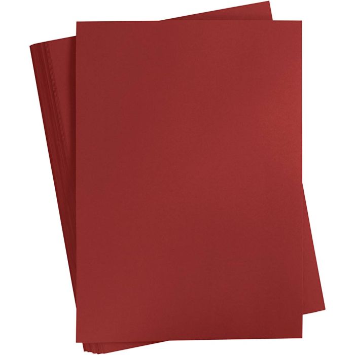 Card, A2, sheet 420x594 mm, 180 g, dark red, 100 sheet/ 1 pack