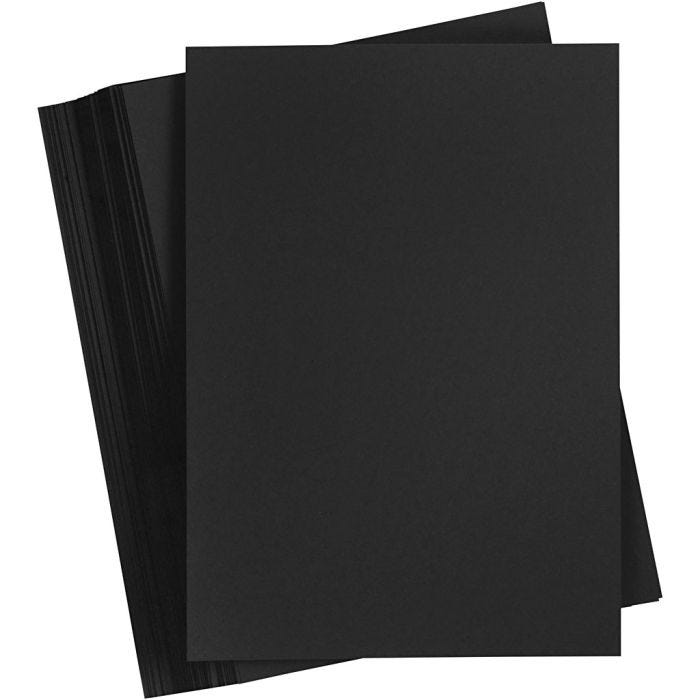 Card, A3, sheet 297x420 mm, 180 g, black, 100 sheet/ 1 pack
