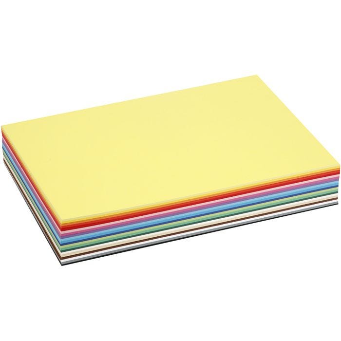 Creative Card, A4, sheet 210x297 mm, 180 g, assorted colours, 30 ass sheets/ 1 pack