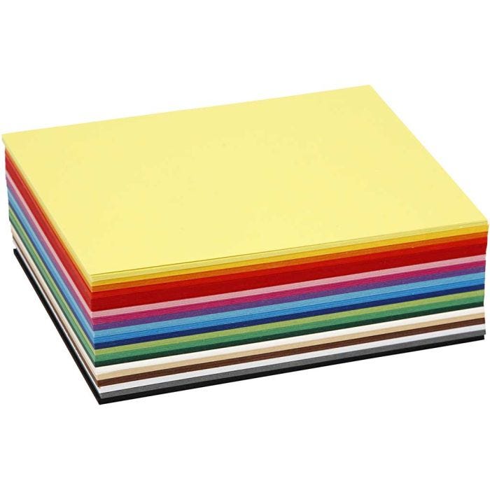 Creative Card, A6, sheet 105x148 mm, 180 g, assorted colours, 300 ass sheets/ 1 pack