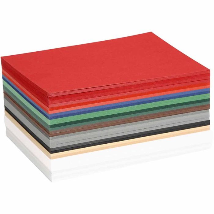 Christmas Card, A6, sheet 105x148 mm, 180 g, assorted colours, 300 ass sheets/ 1 pack
