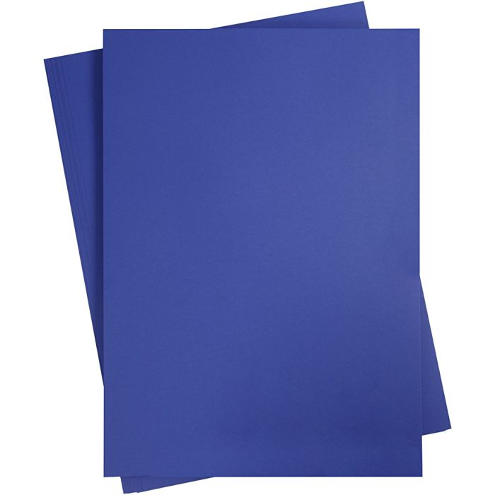 Card, A2, sheet 420x594 mm, 180 g, royal blue, 10 sheet/ 1 pack