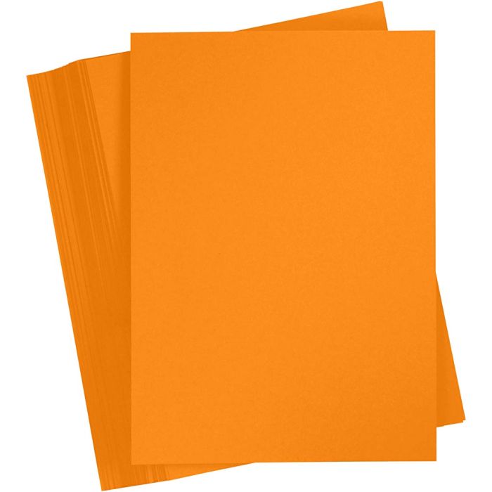 Card, A5, 180 g, orange, 100 sheet/ 1 pack