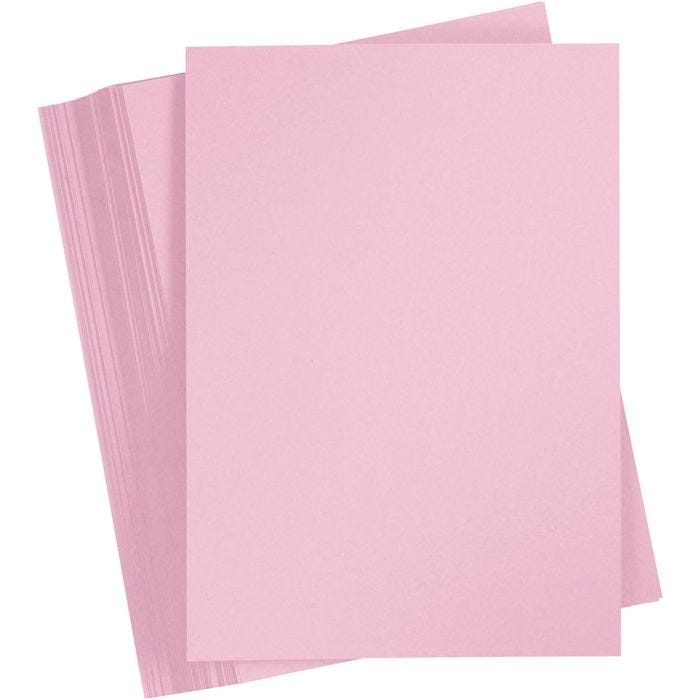 Card, A5, 180 g, light pink, 100sheet/ 1 pack