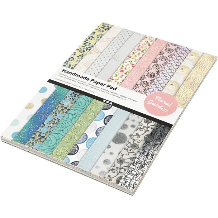 Handmade Paper Pad, A4, sheet 210x297 mm, 110-150 g, 20 sheet/ 1 pack