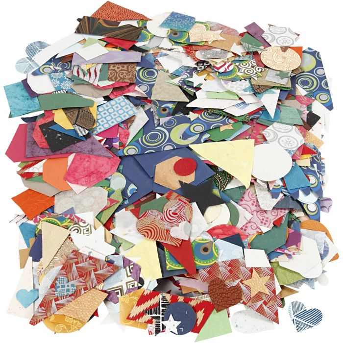 Handmade Paper Die-Cut, size 25-130 mm, 110 g, 500 g/ 1 pack