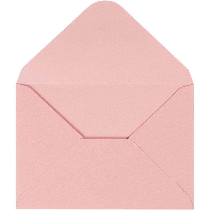Envelopes, envelope size 11,5x16 cm, 110 g, light red, 10 pc/ 1 pack
