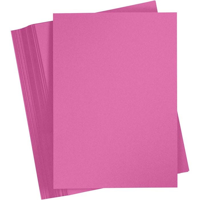 Card, A4, sheet 210x297 mm, 180 g, pink, 100 sheet/ 1 pack