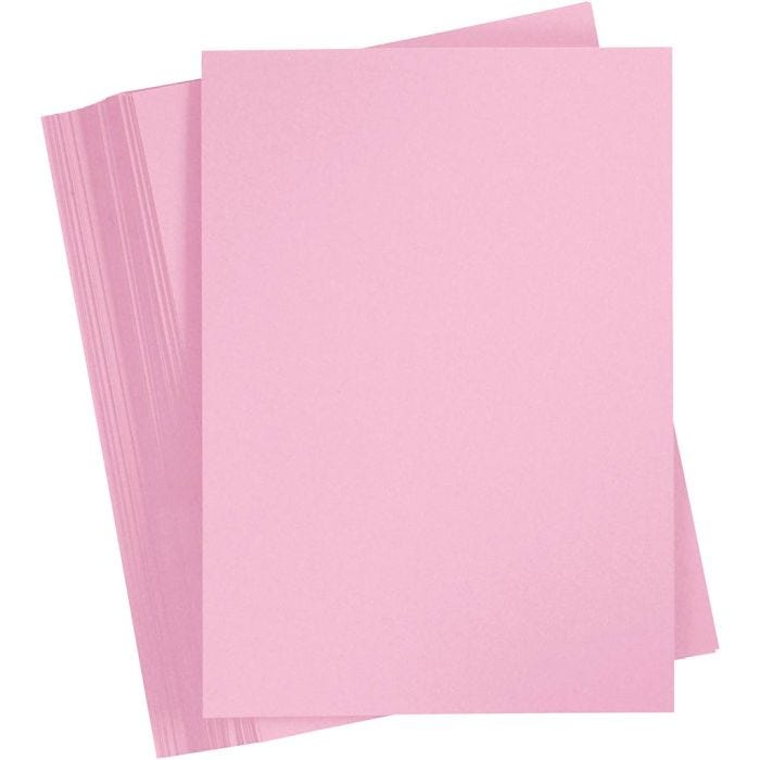 Card, A4, sheet 210x297 mm, 180 g, light pink, 100 sheet/ 1 pack