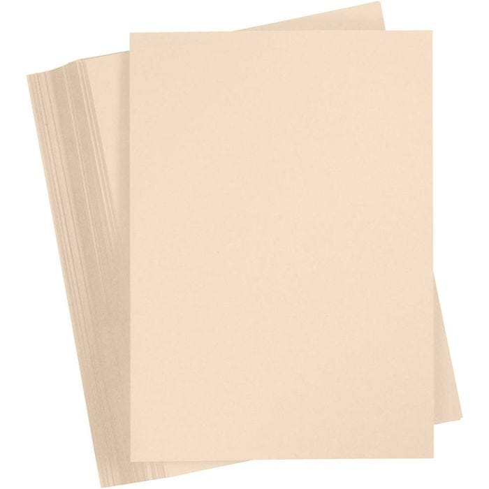 Card, A4, sheet 210x297 mm, 180 g, beige, 100 sheet/ 1 pack