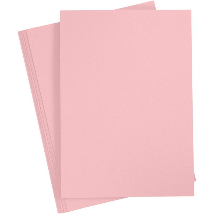 Card, A4, sheet 210x297 mm, 220 g, light red, 10 pc/ 1 pack