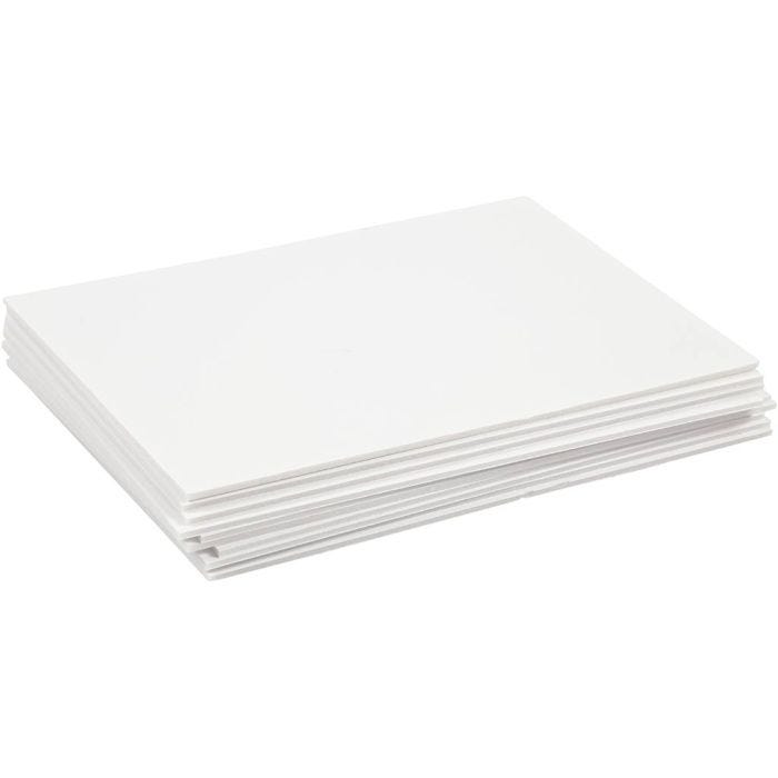 Foam board, A4, sheet 210x297 mm, thickness 3 mm, white, 10 sheet/ 1 pack