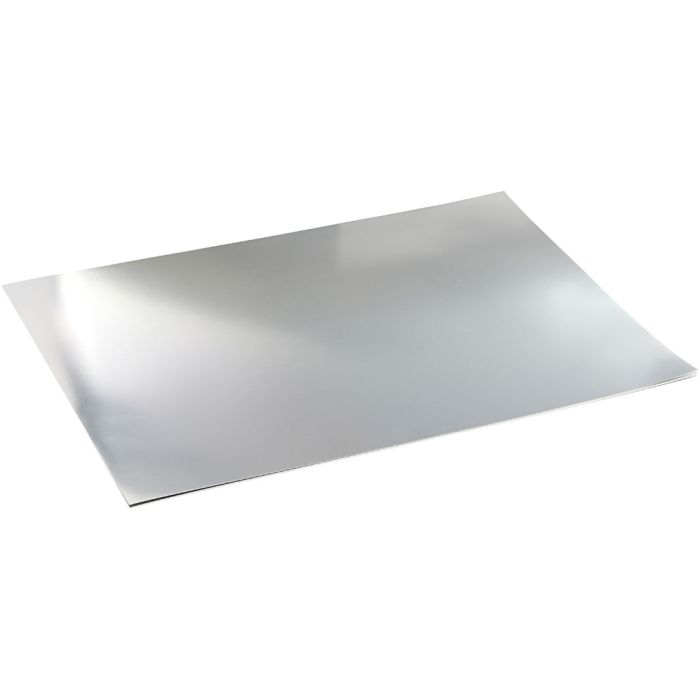 Metallic Foil Card, A2, sheet 420x594 mm, 280 g, silver, 10 sheet/ 1 pack