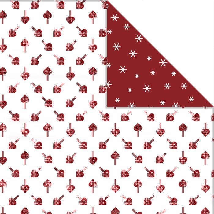 Design Paper, hearts and ice crystals, sheet 30,5x30,5 cm, 180 g, 3 sheet/ 1 pack