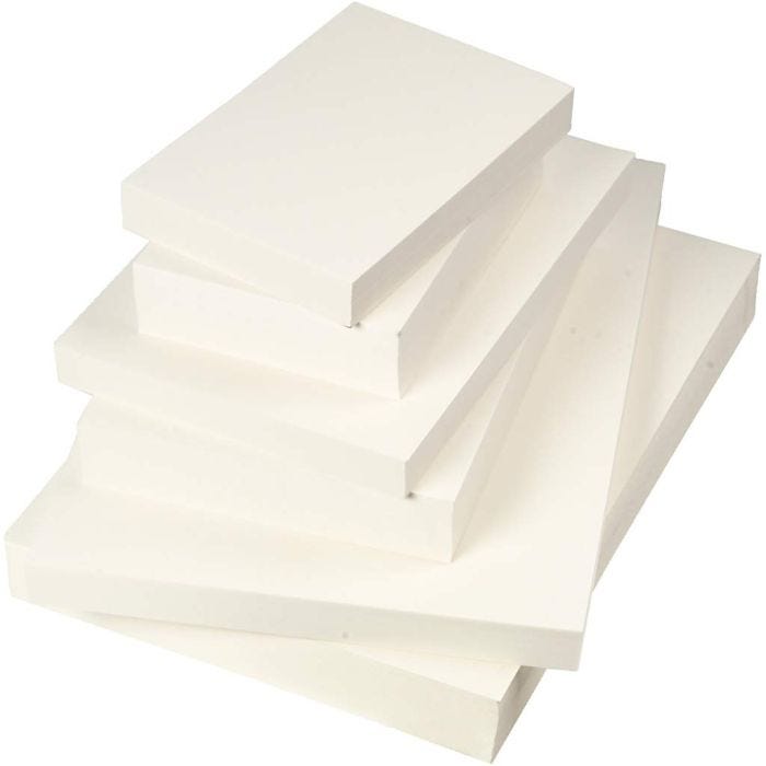 Watercolour Paper, A3,A4,A5, 200+300 g, white, 6x100 sheet/ 1 pack