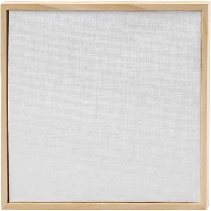 Canvas Panel with Frame, size 15,8x15,8 cm, 280 g, white, 10 pc/ 1 pack