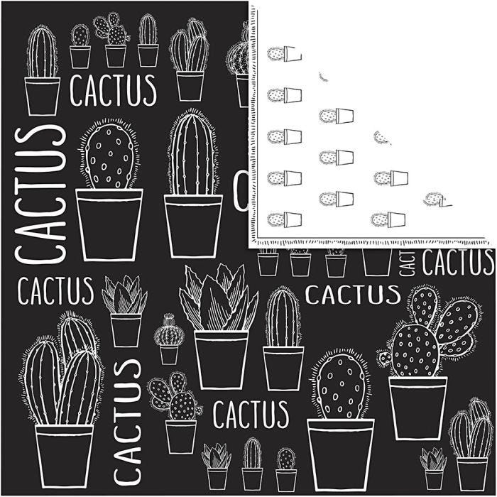 Design Paper, cactus, 180 g, 5 sheet/ 1 pack