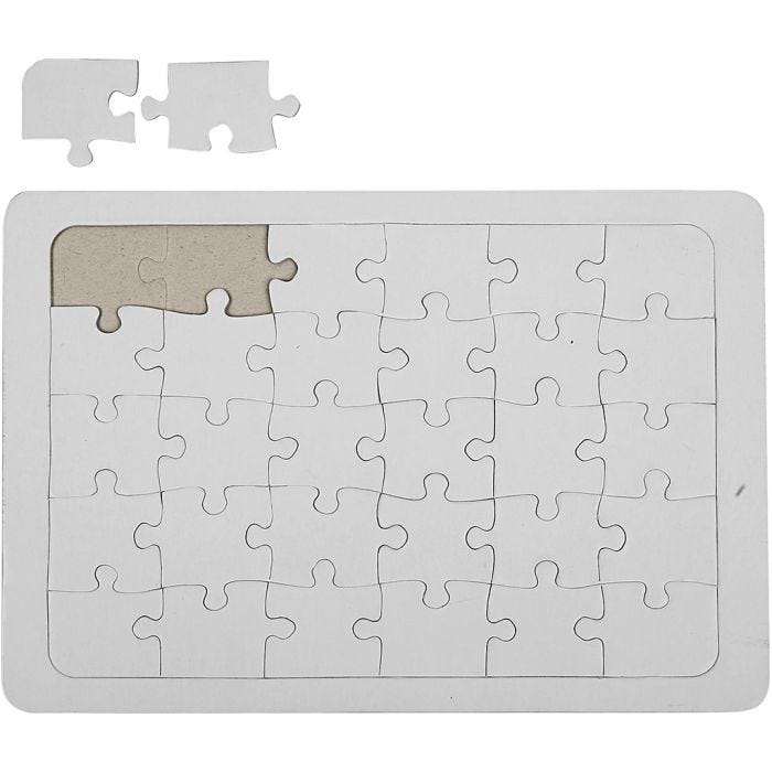 Jigsaw Puzzle, size 21x30 cm, white, 10 pc/ 1 pack