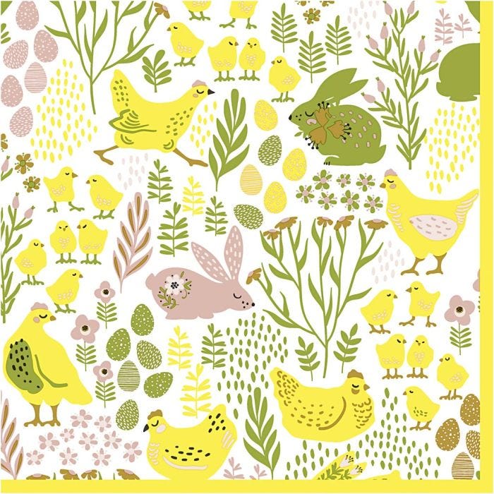 Table Napkins, easter, size 33x33 cm, 20 pc/ 1 pack
