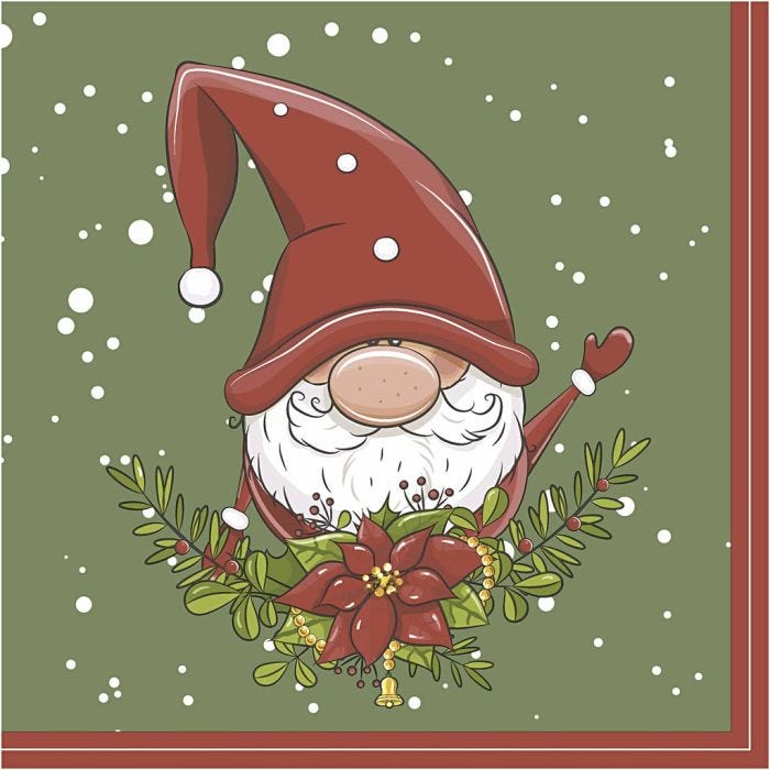Table Napkins, Elf , size 33x33 cm, 20 pc/ 1 pack