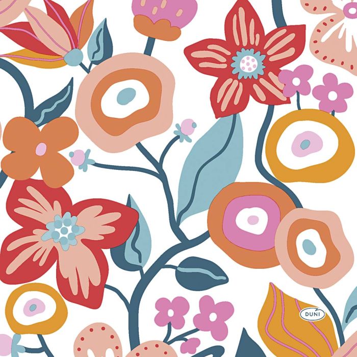 Napkins, flowers, size 33x33 cm, 20 pc/ 1 pack