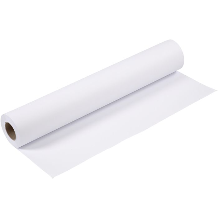 Drawing Paper, W: 61 cm, 80 g, white, 50 m/ 1 roll