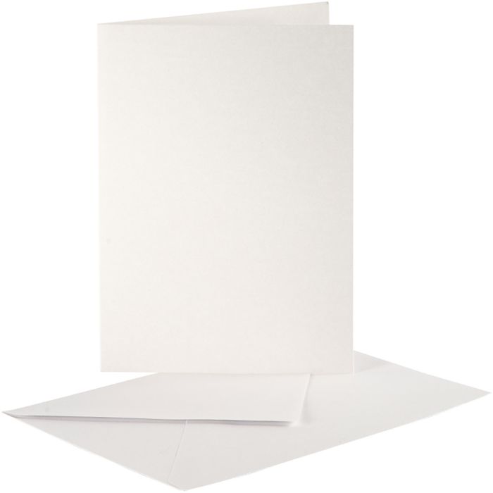 Pearlescent Cards &amp; Envelopes, card size 10,5x15 cm, envelope size 11,5x16,5 cm, cream, 10set/ 1 pack