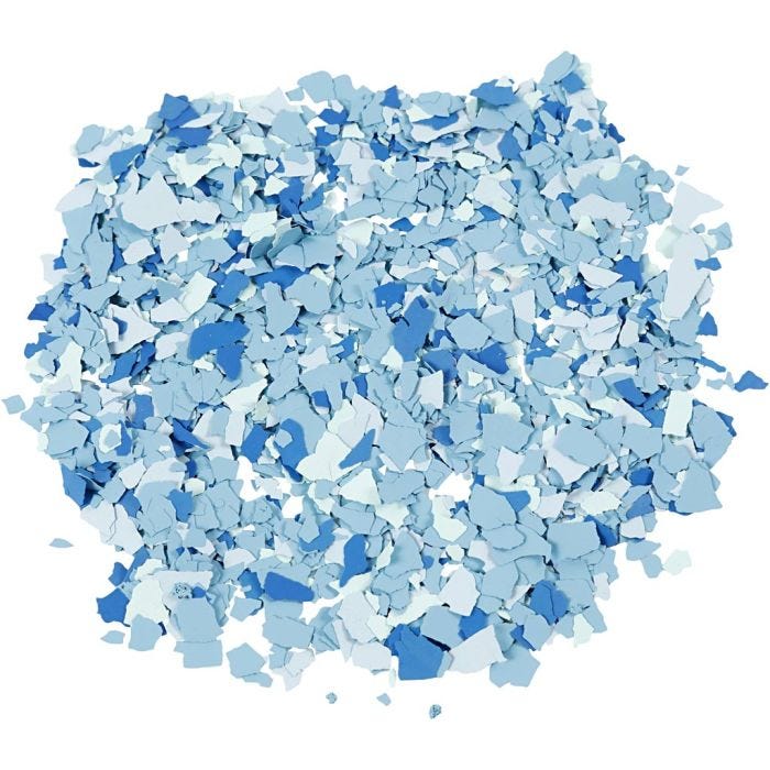 Terrazzo flakes, blue, 90g/ 1 tub