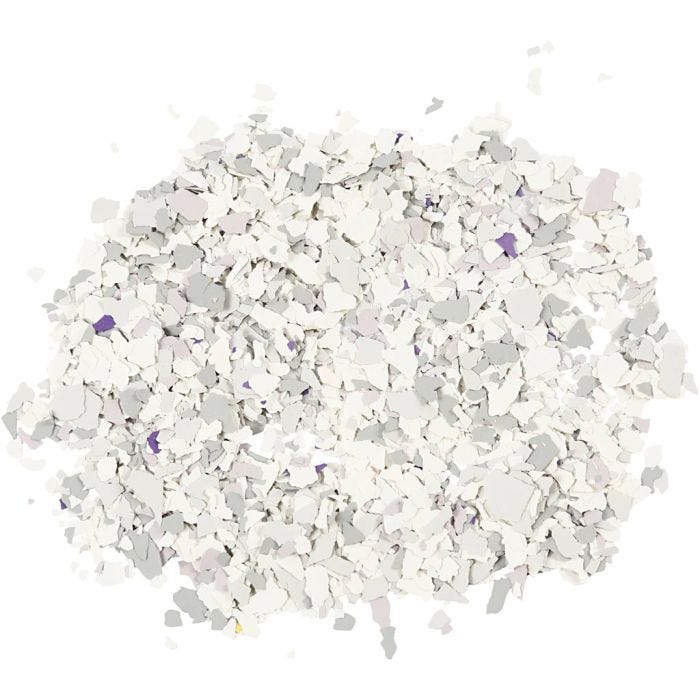 Terrazzo Flakes, light grey, 90 g/ 1 tub