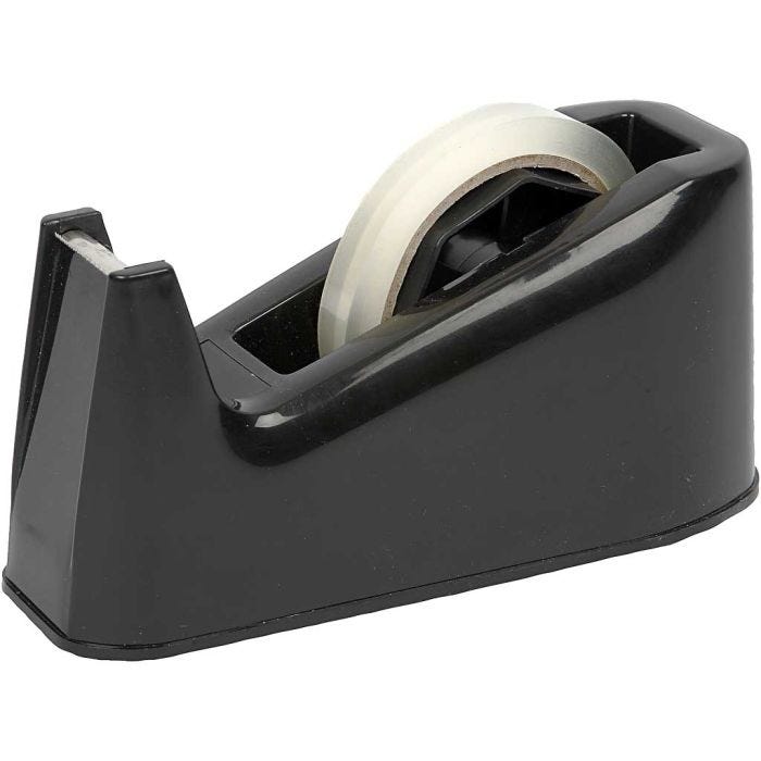 Desk Tape Dispenser, black, 1 pc