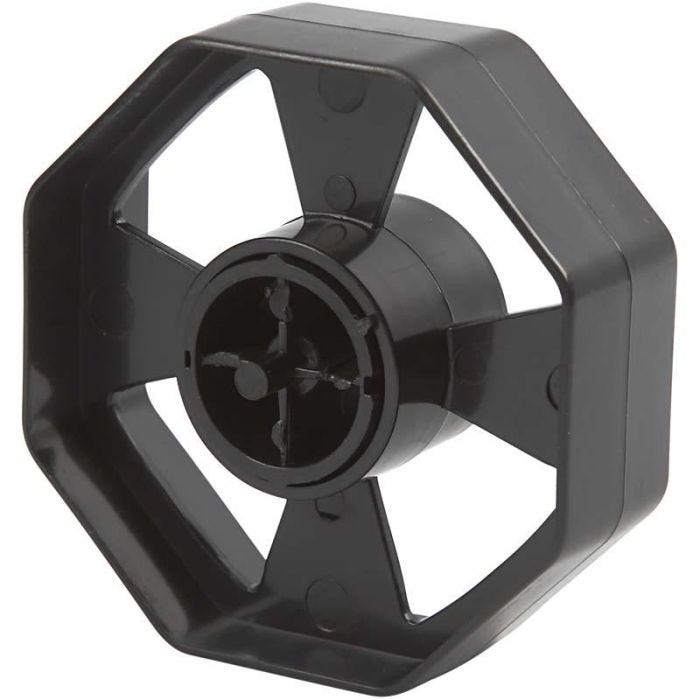 Tape Dispenser Wheel, dia. 7,5 cm, W: 25 mm, black, 1 pc