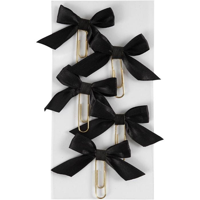 Metal Paperclips, size 40x70 mm, black, 5 pc/ 1 pack