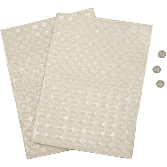 Silicone Dots, H: 1,5 mm, dia. 8 mm, 3x100 pc/ 1 pack