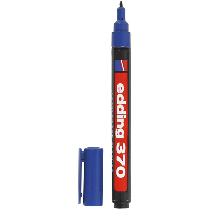 Edding 370 Marker, line 1 mm, blue, 1 pc