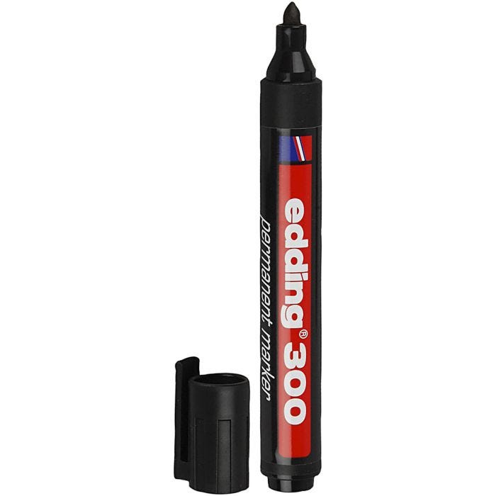Edding 300 Marker, line 1,5-3 mm, black, 1 pc