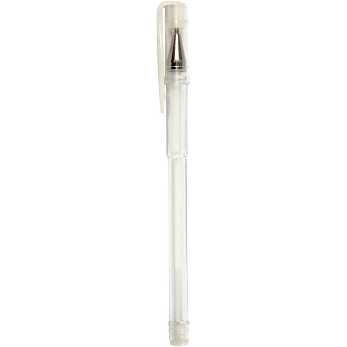Gel Pens, line 0,8 mm, white, 6 pc/ 1 pack