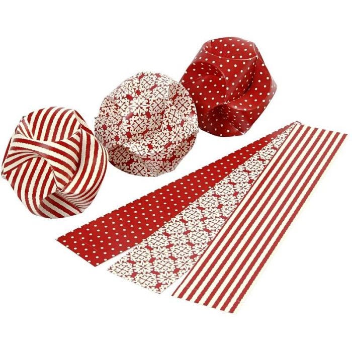 Click Ornaments, dia. 5 cm, size 3,5x8,8 cm, 9set/ 1 pack