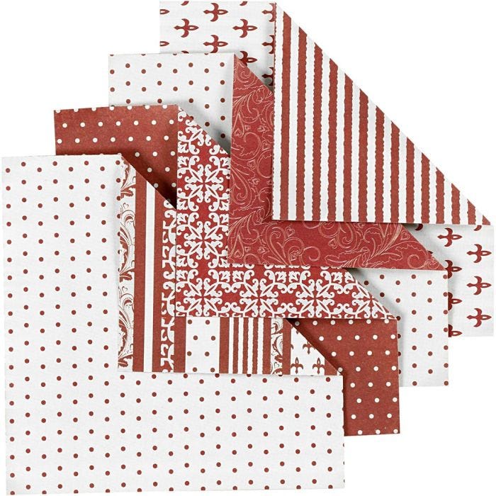 Origami Paper, size 10x10 cm, 80 g, 50 ass sheets/ 1 pack