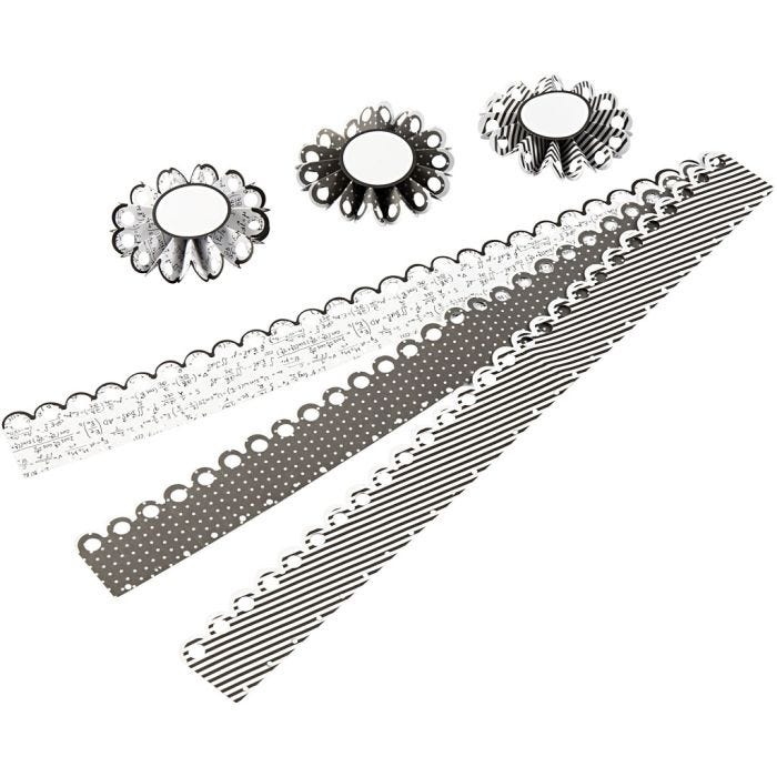 Paper Rosettes, dia. 8 cm, 160 g, 6pc/ 1 pack