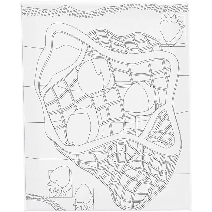 Colour-in Canvas, Citrus fruits , D. 1,6 cm, size 24x30 cm, 360 g, 1 pc