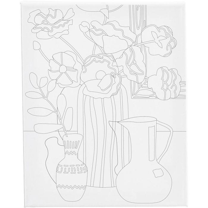 Colour-in Canvas, Floral still life, D. 1,6 cm, size 24x30 cm, 360 g, 1 pc