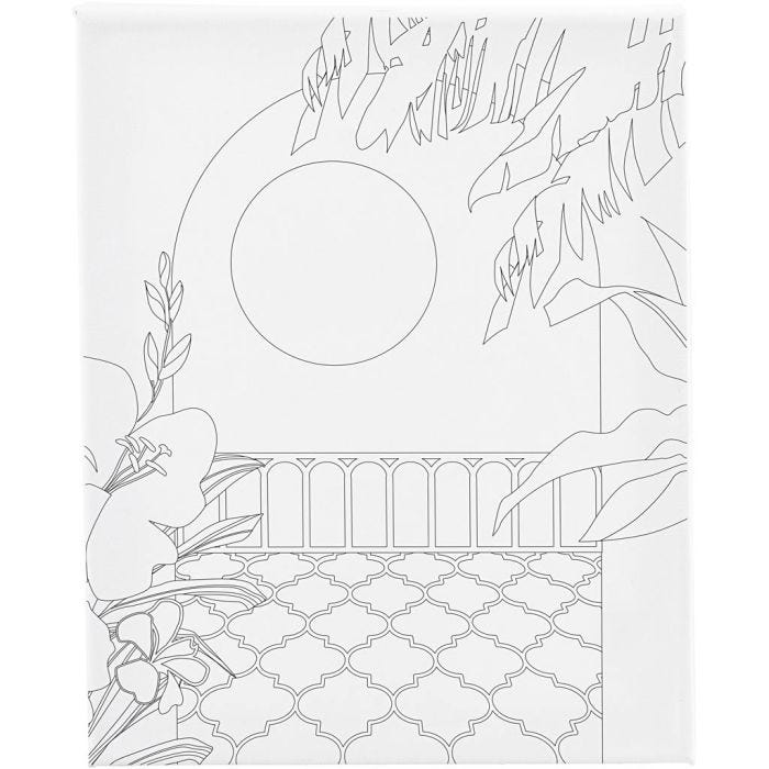 Colour-in Canvas, Sunny balcony , D. 1,6 cm, size 24x30 cm, 360 g, 1 pc