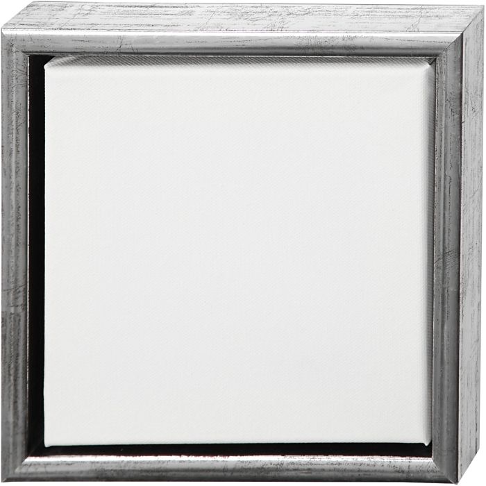 Canvas with Wooden Frame, size 20x20 cm, 360 g, antique silver, white, 1 pc