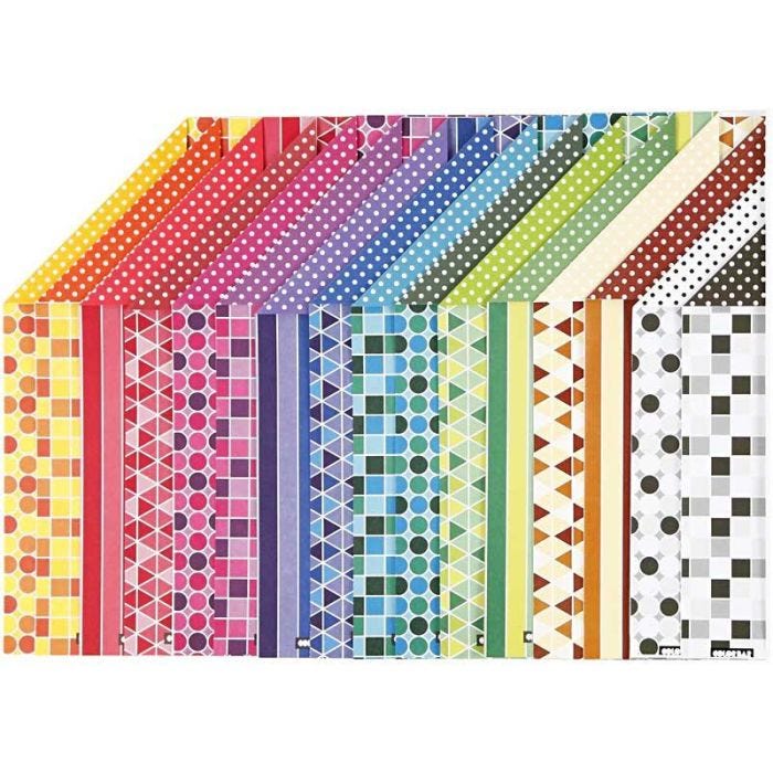 Color Bar Card, A4, sheet 210x297 mm, 250 g, 16 ass sheets/ 1 pack