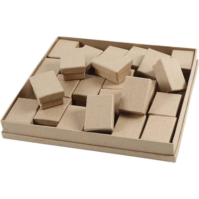 Boxes, H: 3,5 cm, size 5x7 cm, 24 pc/ 1 pack
