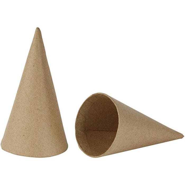 Cone, H: 14 cm, dia. 7 cm, 10pc/ 1 pack