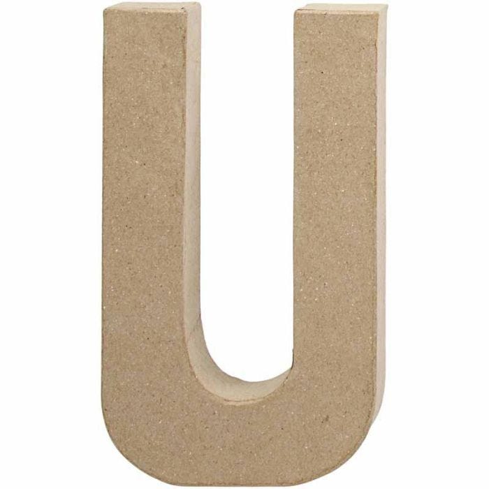 Letter, U, H: 20,5 cm, W: 11,5 cm, thickness 2,5 cm, 1 pc