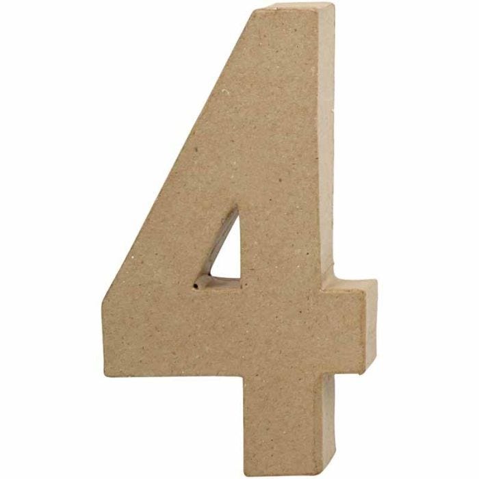 Number, 4, H: 20,5 cm, W: 12 cm, thickness 2,5 cm, 1 pc
